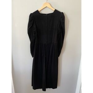 Vintage Laura Ashley Black Corduroy Dress